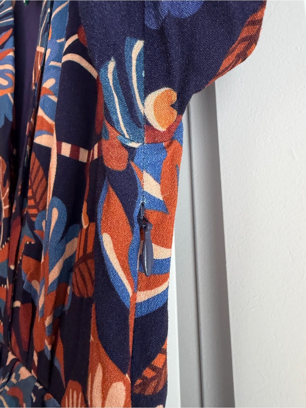 FARM RIO Blue Nature Beauty Long Sleeve Maxi Dress Women's Size XS - Picture 6 of 14